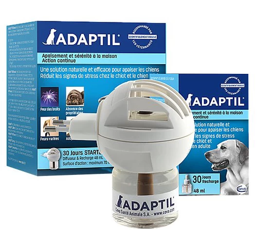 Adaptil - Diffuseur + Recharge 30J Pour Le Stress Du Chien - 48ml 1 Adaptil - Diffuseur + Recharge 30J Pour Le Stress Du Chien - 48ml