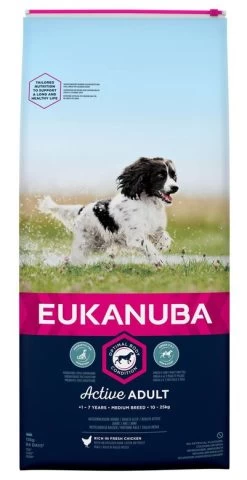 Eukanuba - Croquettes Au Poulet Pour Chien Adulte De Taille Moyenne - 15Kg