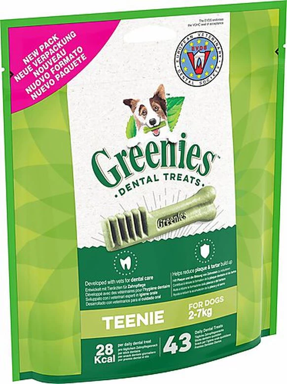 Greenies - Friandises Sticks Dentaires TEENIE Pour Chien Mini - X43 1 Greenies - Friandises Sticks Dentaires TEENIE Pour Chien Mini - X43