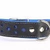 Yogipet - Collier Large Réfléchissant Cuir Pour Chien - Bleu