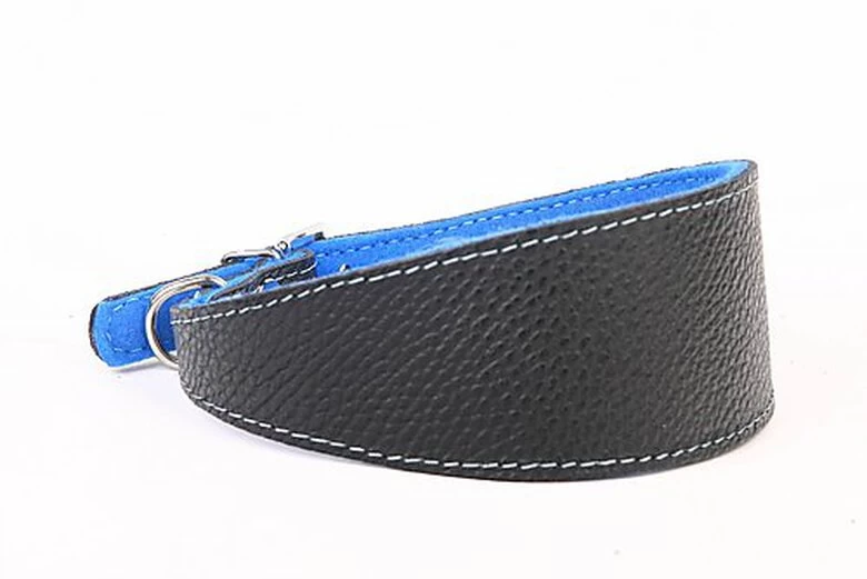 Yogipet - Collier En Cuir Lévrier Pour Chien - Bleu 1 Yogipet - Collier En Cuir Lévrier Pour Chien - Bleu