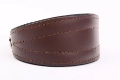 Yogipet - Collier En Cuir Lévrier Pour Chien - Marron