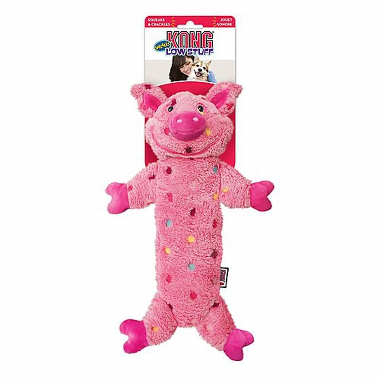KONG - Jouet Cochon Low Stuff Speckles Pour Chien - L 1 KONG - Jouet Cochon Low Stuff Speckles Pour Chien - L