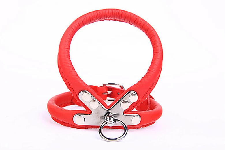 Yogipet - Harnais Cuir Pour Chien - Rouge 2 Yogipet - Harnais Cuir Pour Chien - Rouge – Image 2