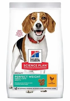 Hill's Science Plan Hill's - Canine Adult Perfect Weight Medium Poulet Pour Chien - 12Kg