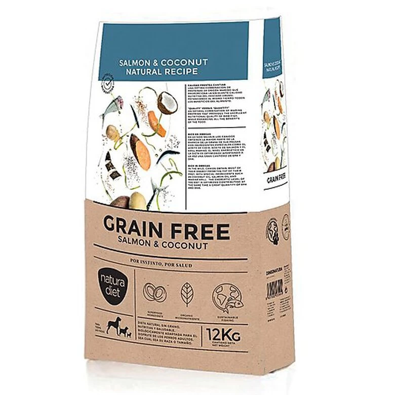 Natura Diet - Croquettes GRAIN FREE Saumon Et Coco Pour Chien 1 Natura Diet - Croquettes GRAIN FREE Saumon Et Coco Pour Chien