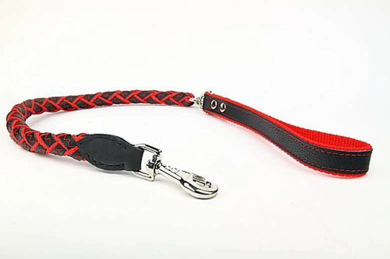 Yogipet - Laisse En Cuir Tressé 120cm Pour Chien - Rouge 2 Yogipet - Laisse En Cuir Tressé 120cm Pour Chien - Rouge – Image 2