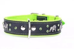 Yogipet - Collier Bulldog Cuir Crystal Pour Chien - Vert 5 Yogipet - Collier Bulldog Cuir Crystal Pour Chien - Vert -Pet Soldes 41907