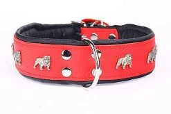 Yogipet - Collier Super Bulldog Cuir Pour Chien - Rouge -Pet Soldes 41922