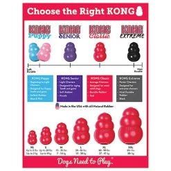 KONG - Jouet Classic En Caoutchouc Pour Chien - M -Pet Soldes 45881