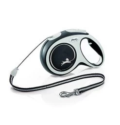 Flexi - Laisse New Confort Avec Corde De 8m Pour Chien M - Noir