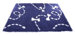 Martin Sellier - Tapis Plat Petbed Pointillé Bleu Et Blanc Pour Chien - 50x75cm