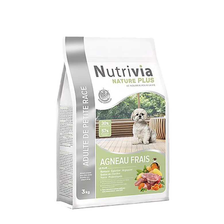 Nutrivia Nature Plus - Croquettes Naturelles à L'Agneau Frais Pour Chien De Petite Race - 3Kg 1 Nutrivia Nature Plus - Croquettes Naturelles à L'Agneau Frais Pour Chien De Petite Race - 3Kg