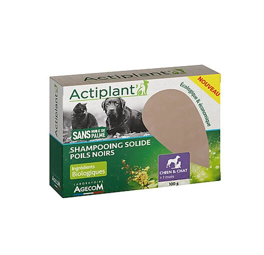 ActiPlant' - Shampoing Solide Poils Noirs Pour Chien Et Chat - 100g 1 ActiPlant' - Shampoing Solide Poils Noirs Pour Chien Et Chat - 100g