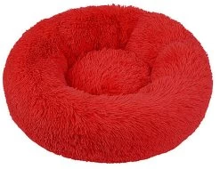 Wouapy - Corbeille Ronde Moelleuse Rouge Pour Chien - 50cm