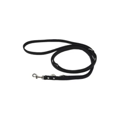 Comme Un Roi - Laisse Cuir Ajustable So Chic Noir Pour Chien - 200cm