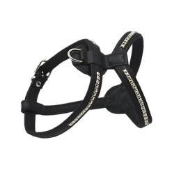 Comme Un Roi - Harnais Bulldog Cuir So Chic Noir Pour Chien - XL