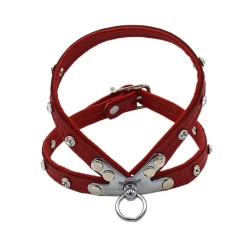 Comme Un Roi - Harnais Cuir So Funky Rouge Pour Chien - S 5 Comme Un Roi - Harnais Cuir So Funky Rouge Pour Chien - S -Pet Soldes 64928