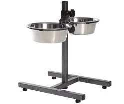 Trixie - Bar à Aliments Avec Gamelles Noir Pour Chien - 2×1,8L