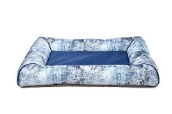 Animalis - Matelas Eco Bleu Et Marine Pour Chien - 101cm