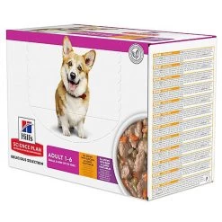 Hill's Science Plan - Sachets Repas Adult Small & Mini Au Poulet Et Bœuf Pour Chien - 12x80g