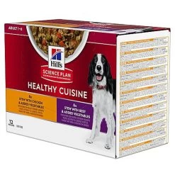 Hill's Science Plan - Sachets Healthy Cuisine Adult Mijotés Au Poulet Et Bœuf Pour Chien - 12x90g