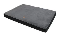 Animalis - Matelas Tissu Suédine Noir Et Gris Pour Chien - 120x75x12cm