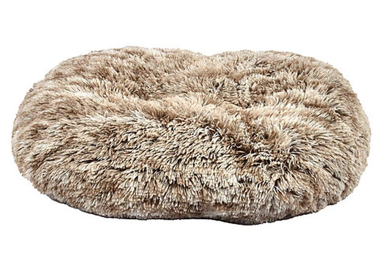 Bobby - Coussin Oval Poilu Taupe Pour Chien - 65x56cm 1 Bobby - Coussin Oval Poilu Taupe Pour Chien - 65x56cm