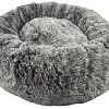 Bobby - Coussin Donut Poilu Gris Pour Chien - M