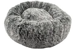 Bobby - Coussin Donut Poilu Gris Pour Chien - M