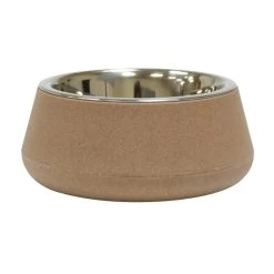 Croci - Bol En Bamboo Et Acier TIERRA Beige Pour Chien - 472ml