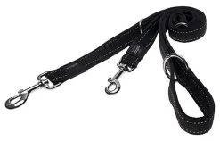 Rogz - Laisse Utility Multiple Noir Pour Chiens - 180x2,5cm