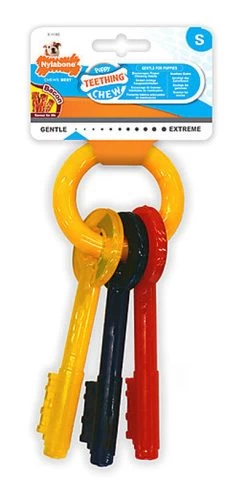 Anka - Jouet Nylabone Puppy Clefs Au Bacon Pour Chiot - S