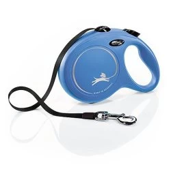 Flexi - Laisse à Enrouleur Classic Sangle Bleu L Pour Chiens - 8m